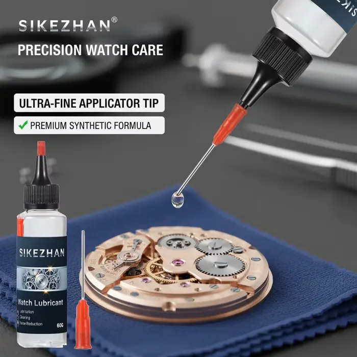 Huile lubrifiante pour montres premium pour mouvements mécaniques – Entretien des engrenages antirouille