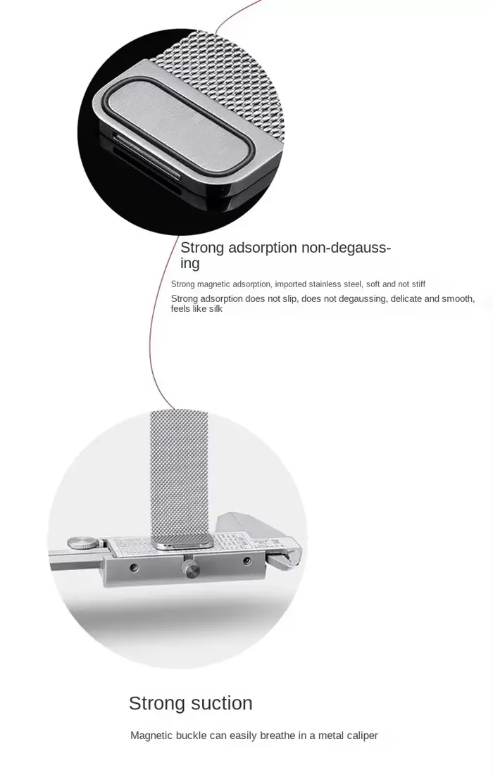 Bracelet magnétique de retour Milanese en acier inoxydable