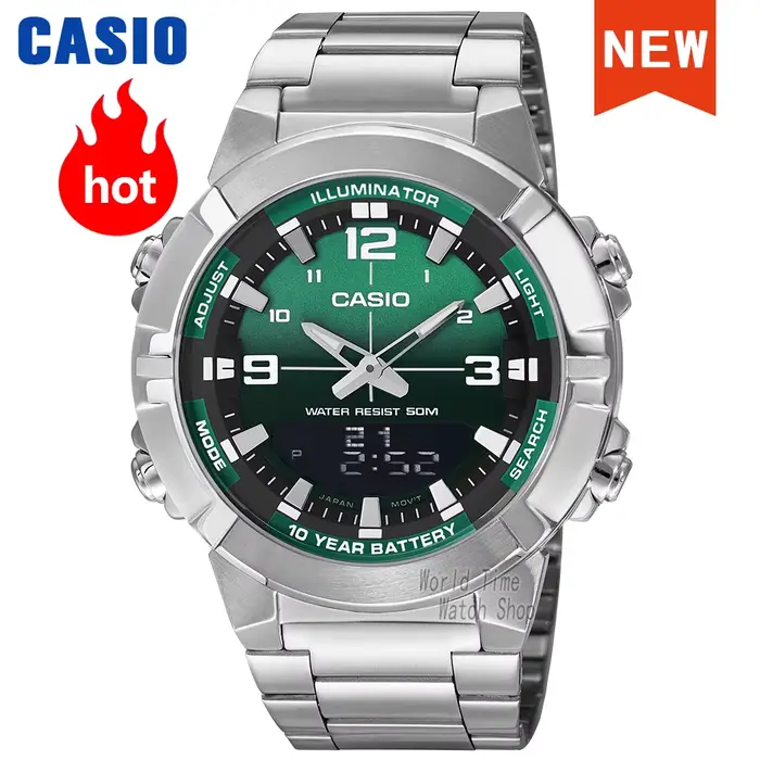 MOL montre pour homme top luxe ensemble quartz 50m étanche militaire double affichage