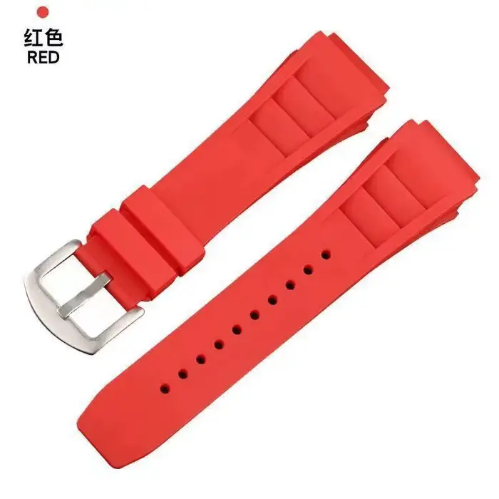 Bracelet de montre en silicone Richard Mille de haute qualité avec deux types de vis et de boulons