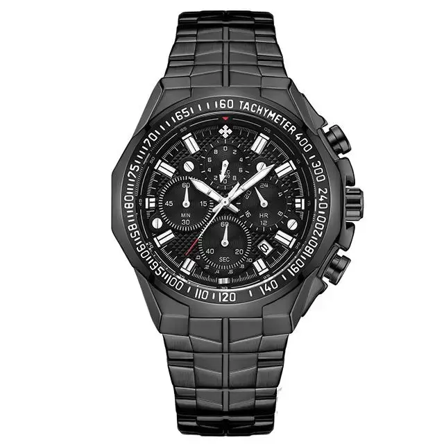WWOOR – montre-bracelet chronographe doré pour homme