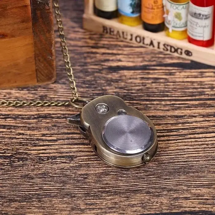 Montre de Poche à Quartz Vintage et Créative, 1 Pièce