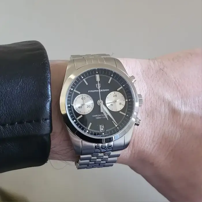 Montre Pagani Design Quartz Robe Acier Inoxydable Bracelet Lumineuses Fonction Chronographe Occasions Spéciales