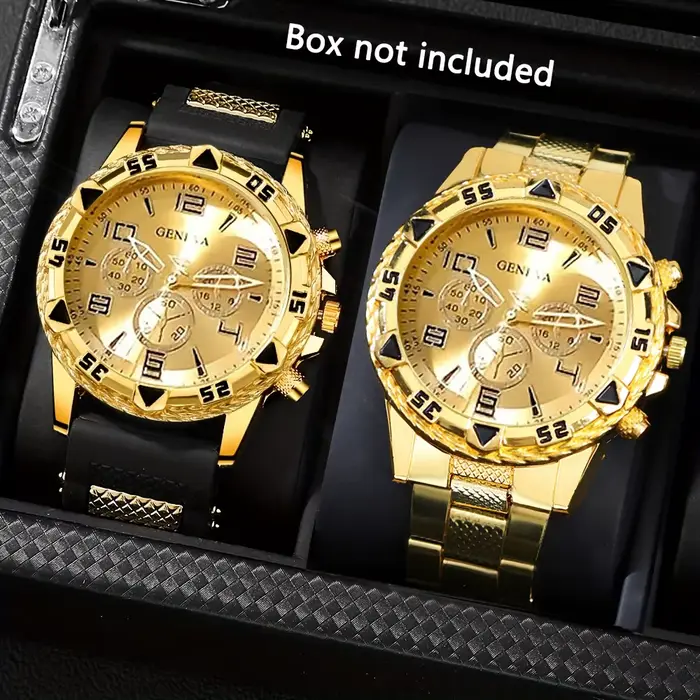 [Ensemble de montres vintage] Ensemble de montres à quartz pour hommes 2 pièces |   Acier inoxydable
