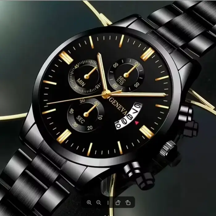Montre à quartz avec bracelet en acier