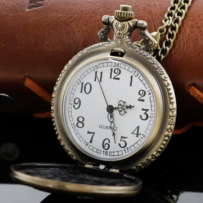 Montre de poche à Quartz en Bronze coloré hibou 3D Vintage et Steampunk pour femmes et hommes pour cadeaux d'anniversaire et de Noël