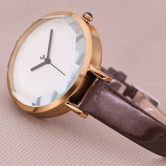 Julius Lady-Montre à quartz japonaise pour femme, grandes heures, horloge, bracelet habillé, couleurs mélangées, cuir, cadeau d'anniversaire pour fille, sans boîte, mode