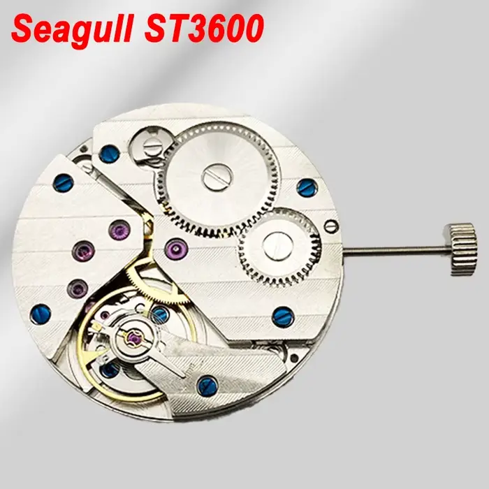 Seagull ST3600 mouvement mécanique ST36 montre hommes ETA 6497 remontage manuel 17 boîtier de pierre
