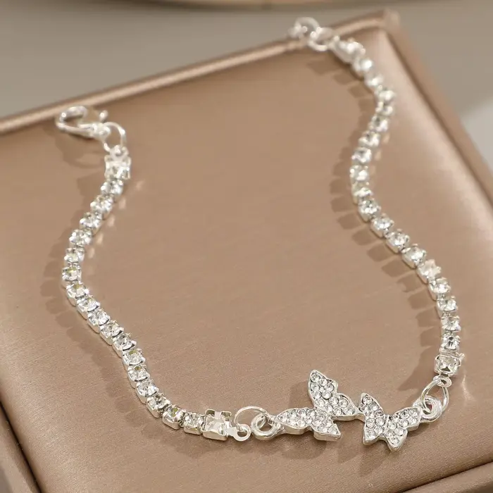 Bracelet papillon en argent Sterling 925 pour femmes