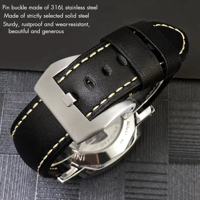 Bracelet de montre en cuir véritable