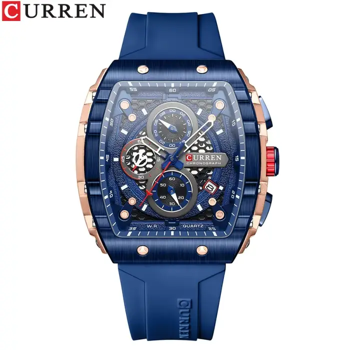 CURREN 8442 Montre de sport à grand cadran tendance