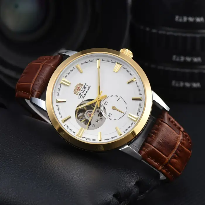 Montre automatique DFDG Sport Double Lion Orient robuste et élégante pour homme avec boîtier squelette et résistance à l'eau occasions sportives et quotidiennes