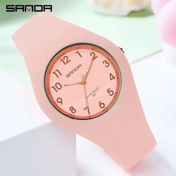 Mode 2022 luxe Sanda marque montre pour femme Simple étanche montres à Quartz Ultra-mince conception dames
