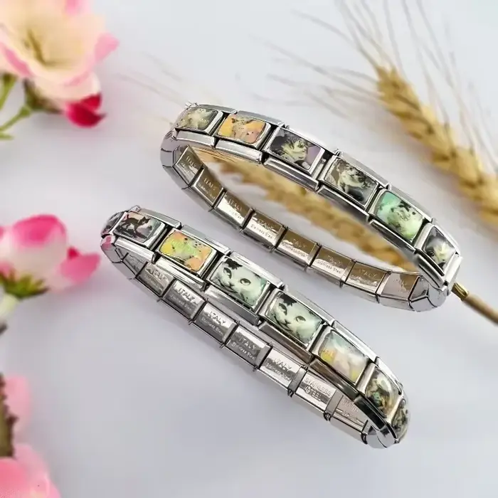 Bracelet à breloques en acier inoxydable style classique unisexe motif animal de compagnie pour femmes et hommes occasions spéciales