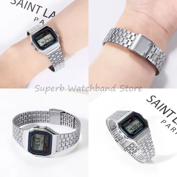 Bracelet de montre en acier inoxydable robuste pour hommes avec boucle repliable multiple couleurs élégantes pour tous les styles occassions formelles et informelles