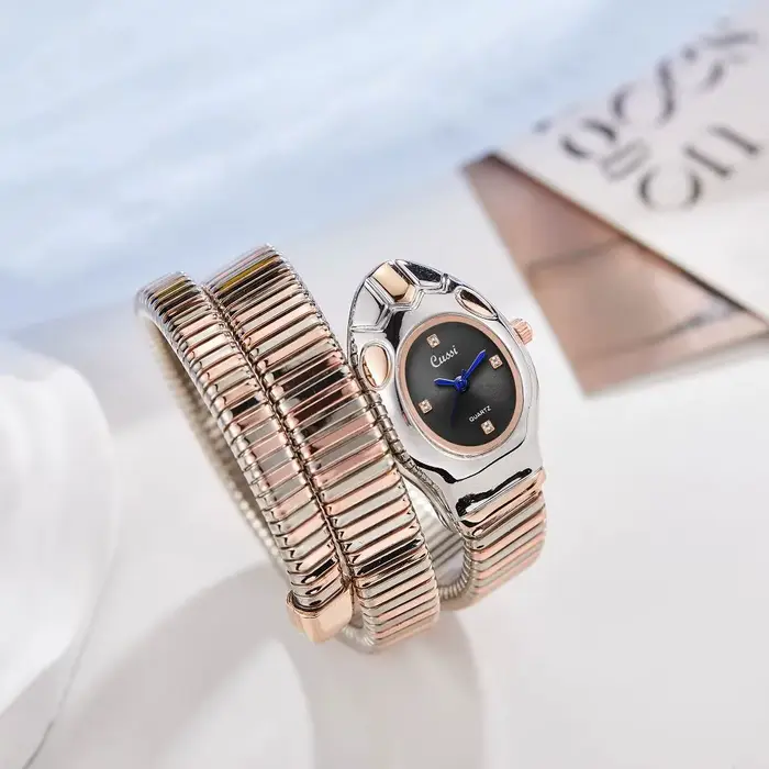 Montre de luxe en acier inoxydable pour femme