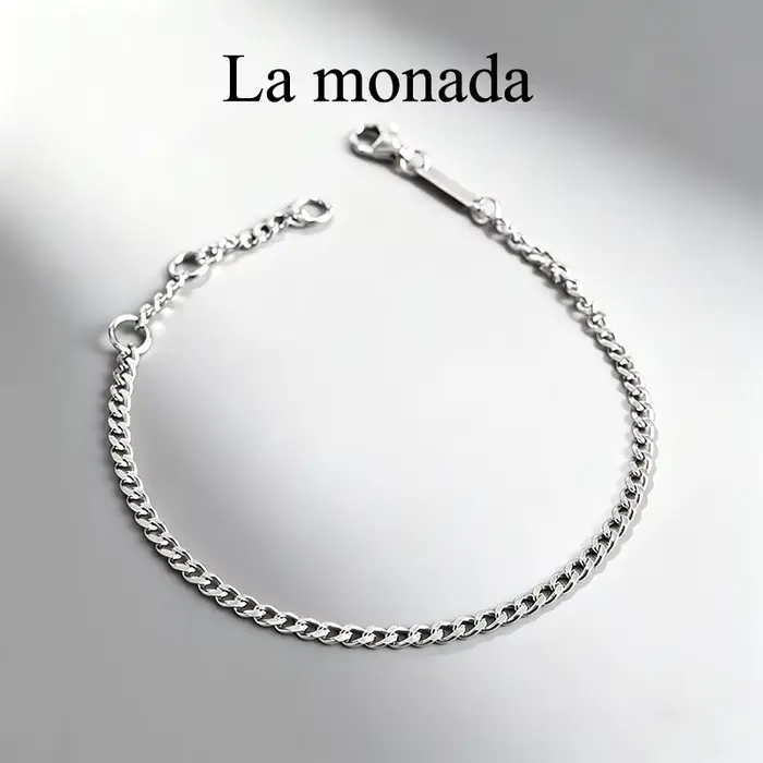 La Monada Bracelets pour femme argent 925 Sterling rétro minimaliste
