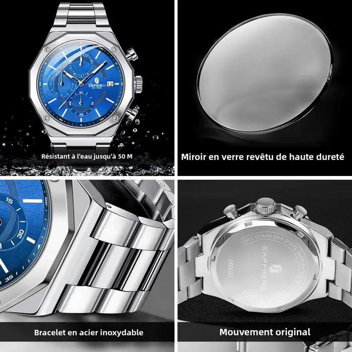 Montre de sport de luxe pour homme SAPPHERO