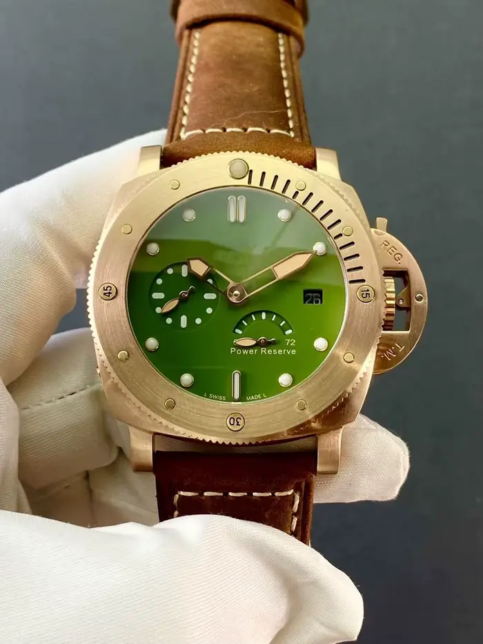 Montre mécanique automatique de sport et de loisirs pour hommes, grande taille 47MM, en bronze, avec