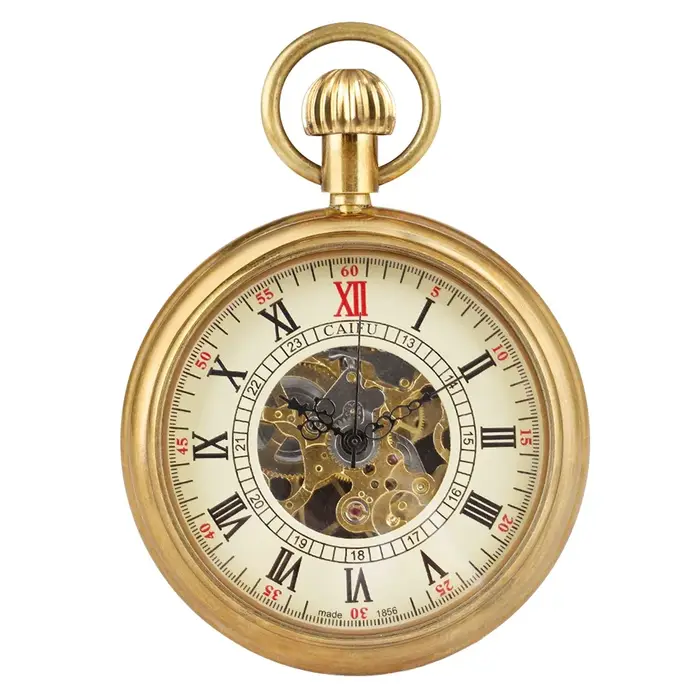 Montre de poche mécanique sans capuchon pour homme