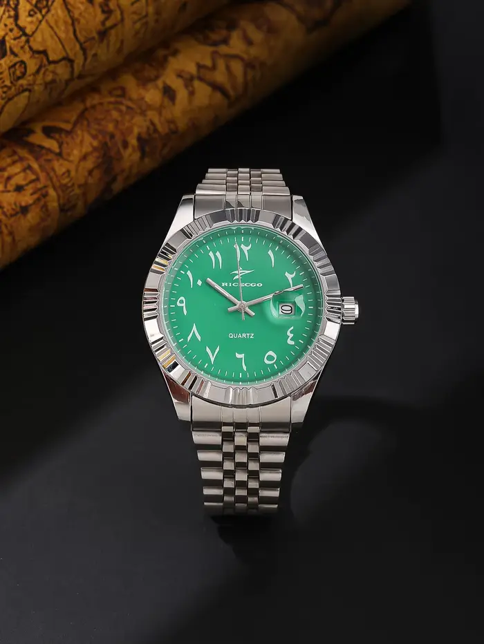 Montre à quartz avec cadran rond à chiffres arabes, design durable adapté à un usage quotidien, mont