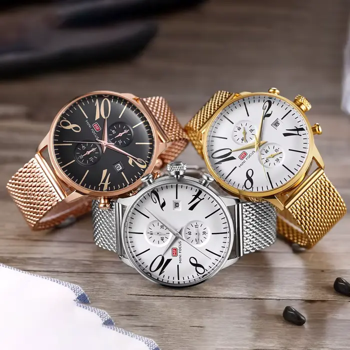 Montres chronographes à quartz MINI FOCUS pour hommes
