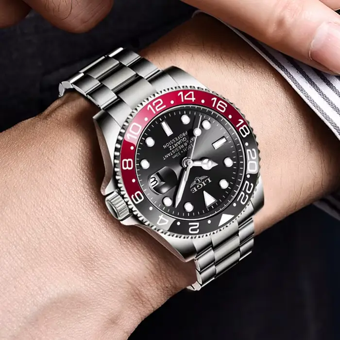 LIGE montre de plongée hommes mode affaires 3ATM étanche lumineux Quartz montres