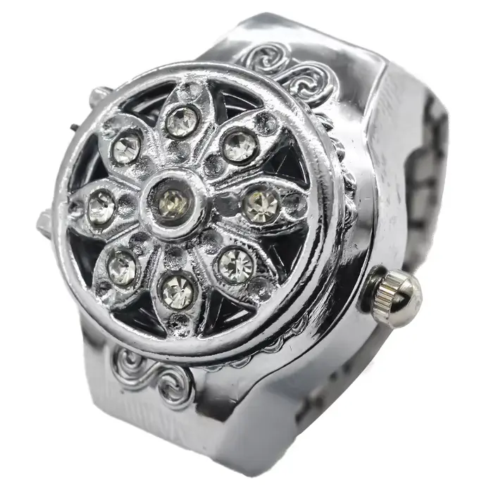 Montre Quartz Alliage Rond Cadran Circulaire Chiffres Arabes Pour Hommes Femmes Occasions Spéciales