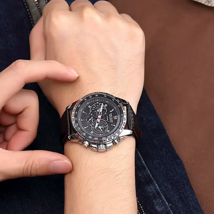 MEGIR Nouvelle montre à quartz multifonctionnelle pour homme