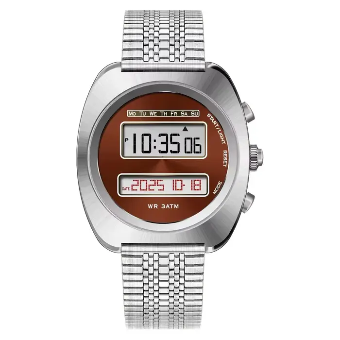 Montre au Design futuriste Vintage ChronoD rétro des années 1970, montre électronique à double affic