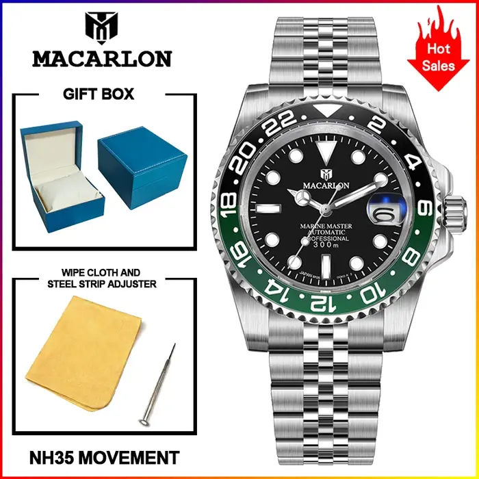 Nouvelle montre mécanique automatique de luxe MACARLON Design 41MM 2026 pour homme