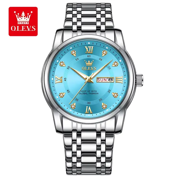 OLEVS 5513 montre à Quartz originale exclusive pour hommes diamant échelle romaine montre-bracelet é
