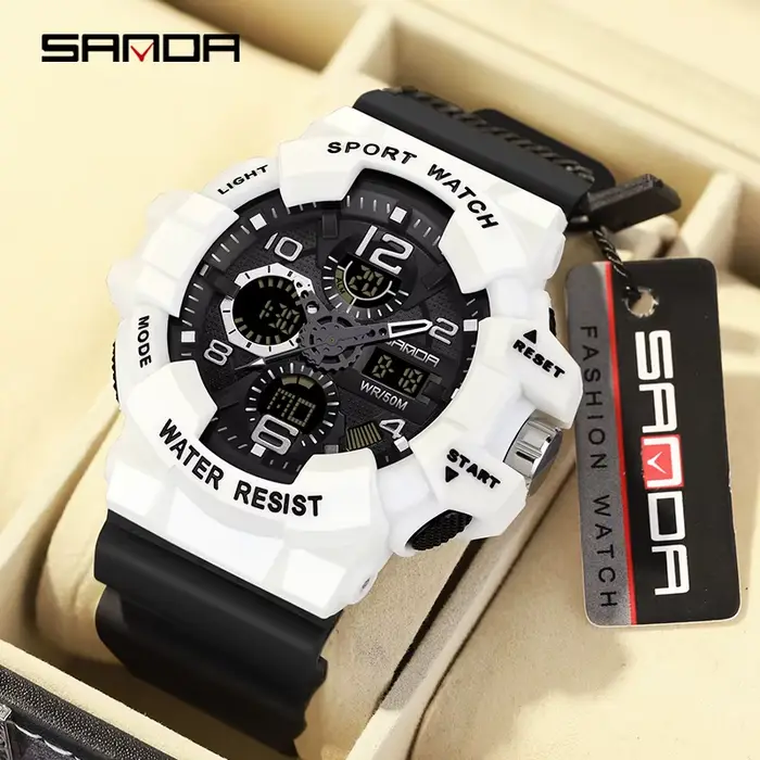 SANDA – montre militaire de Style G pour hommes, montre de sport numérique antichoc, étanche, électronique, 2023