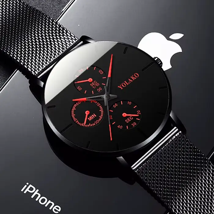 Montre homme Montre de luxe en acier inoxydable pour hommes