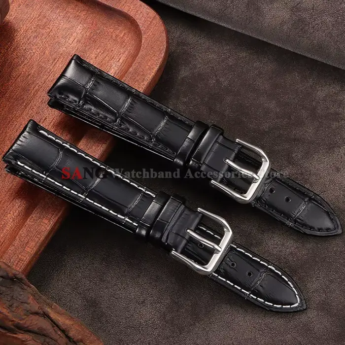 Bracelet de montre en cuir véritable pour Seiko ﻿