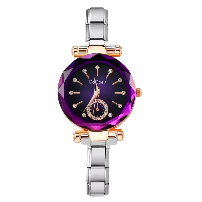 ​ URING Tide – montre-bracelet circulaire colorée, bracelet en acier inoxydable, largeur 9mm, montre