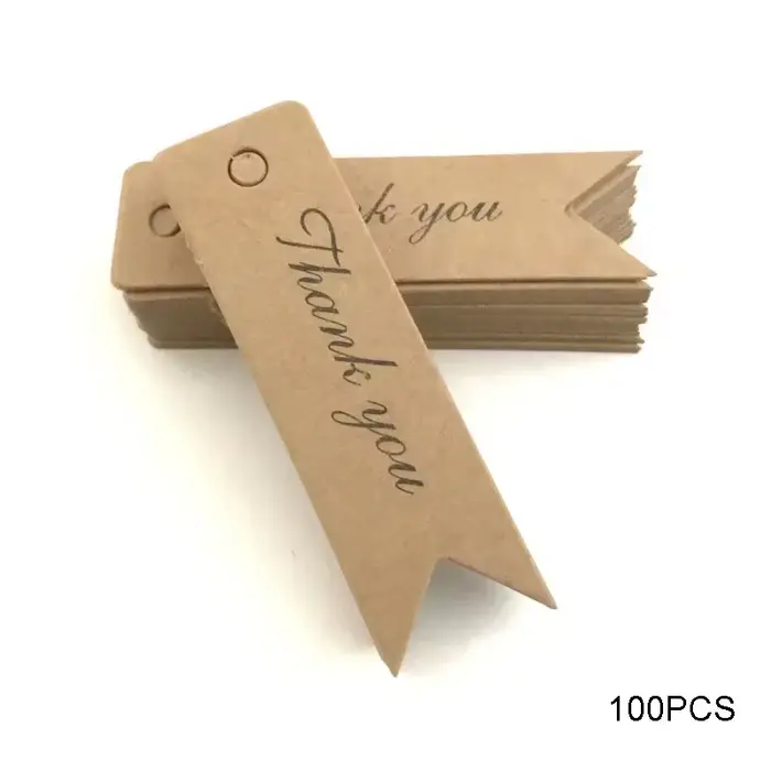 Étiquettes Merci en Papier Kraft pour Cadeaux et Événements Spéciaux Occasions de Fête Mariage Anniversaire Noël Fiançailles