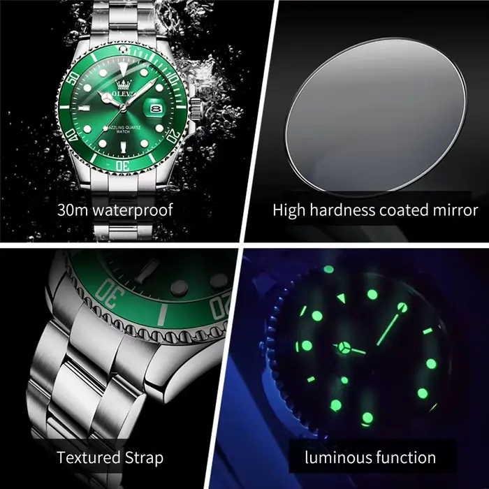 OLEVS montres pour hommes 5885G Top marque classique de luxe mode montre à Quartz originale pour homme plongée chronométrage lunette étanche lumineuse
