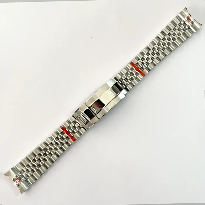 Bracelet présidentiel solide en argent, 20MM de largeur, en acier inoxydable 904L, fermoir à verroui