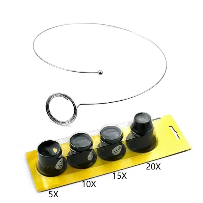 Kit de réparation de montres avec loupe grossissante 5 à 20x et lunettes de protection, ensemble de 