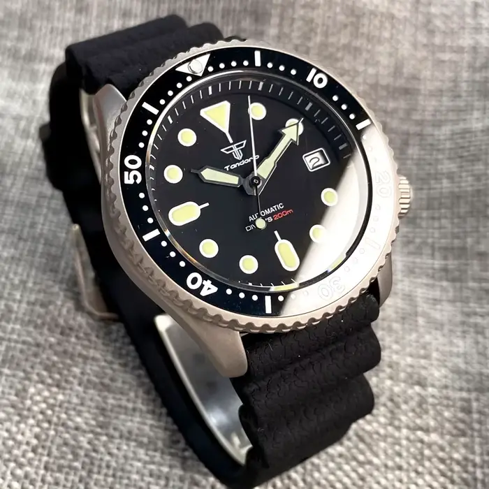 Montre mécanique automatique pour homme Tandorio 41 mm 20 ATM en titane avec mouvement japonais NH35A