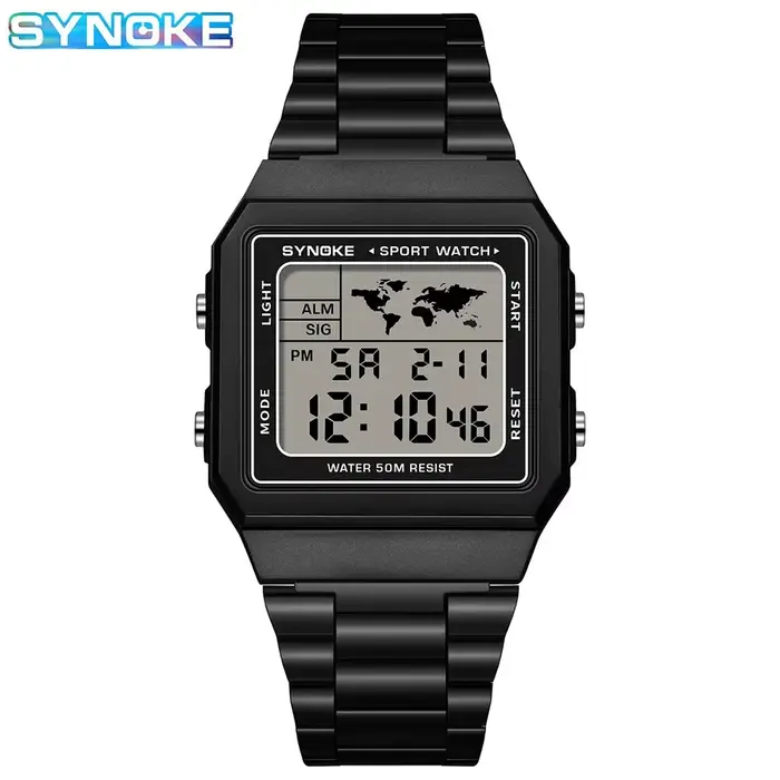 Montres de sport DNono en acier inoxydable pour hommes