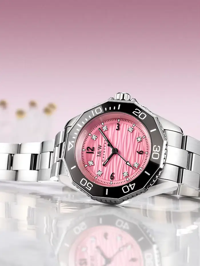 Montre IW CARNIVAL Quartz pour Femmes Saphir Élégante Occasions Spéciales Robuste Pratique