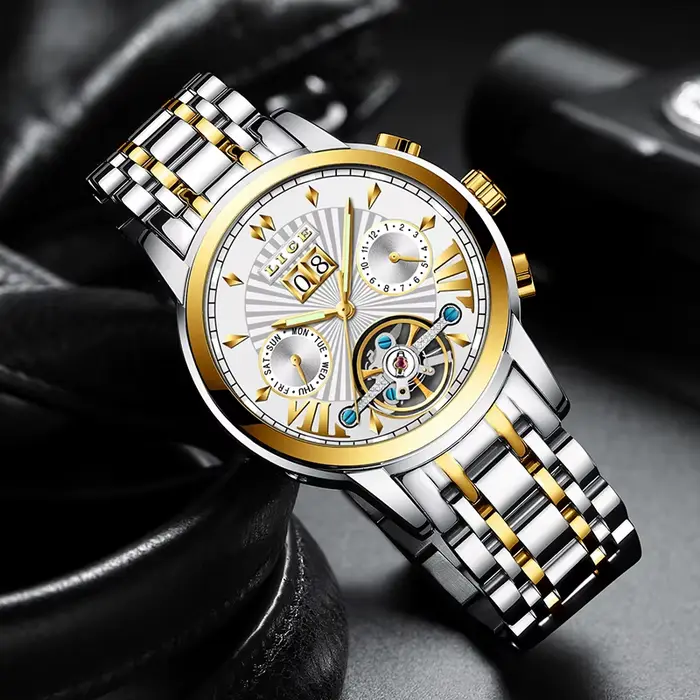 Montres-bracelets mécaniques automatiques LIGE 2026 pour hommes