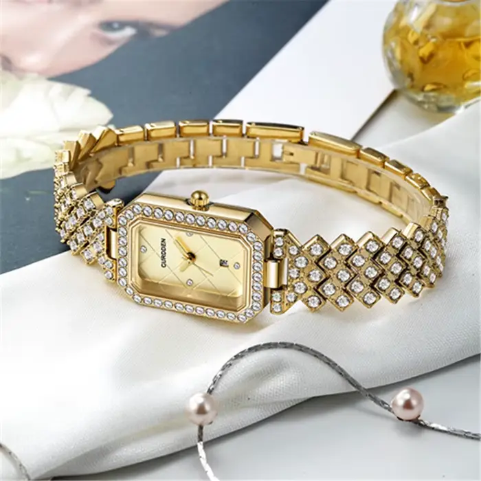 Montre CURDDEN Istro DDEN en alliage avec mouvement quartz pour femme, élégante et personnalisable pour diverses occasions spéciales