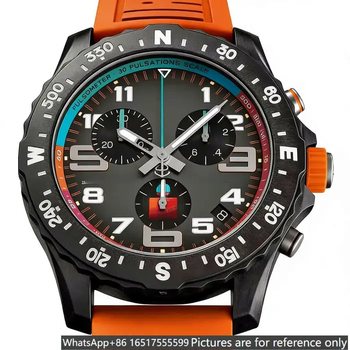 Montre de luxe surdimensionnée homme 45mm acier massif 904L quartz verre saphir résistant à l'eau élégante pour homme occasions spéciales