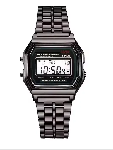 Montre rétro de luxe à affichage numérique, or Rose, pour hommes et femmes, horloge électronique élé