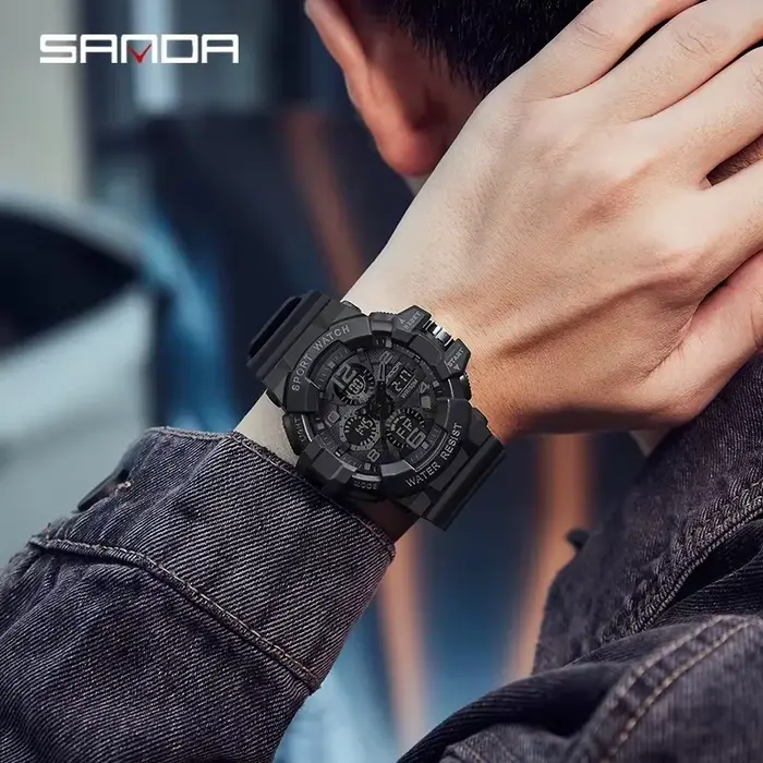 SANDA – montre militaire G-Style pour hommes