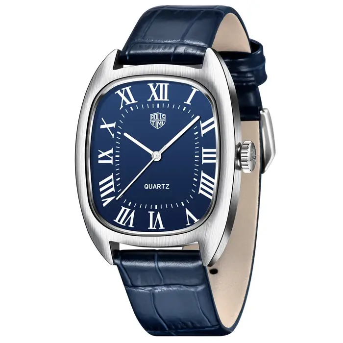Montre homme en acier inoxydable avec bracelet cuir résistant à l'eau pour homme style luxe quartz PAGANI DESIGN VH31