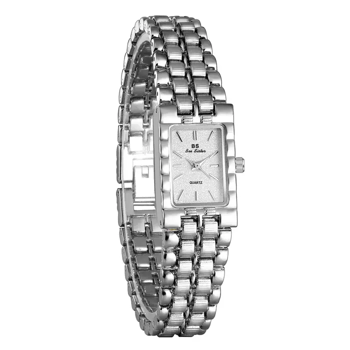 Montres classiques rectangulaires en or rétro pour femmes